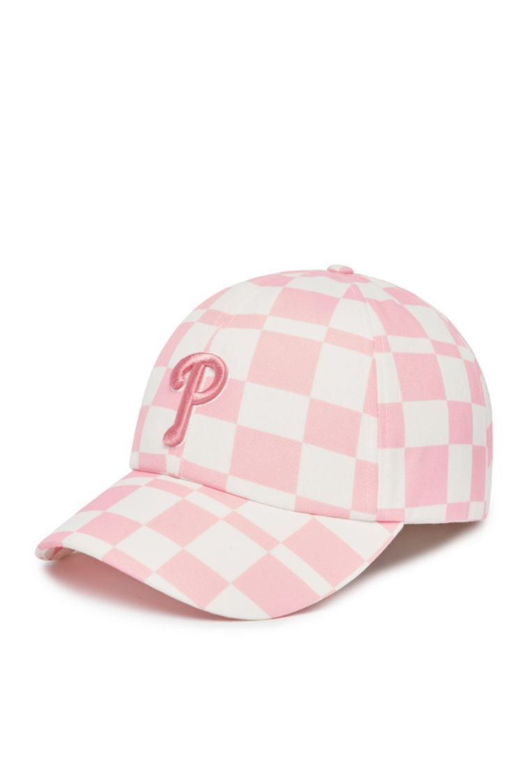 Checkerboard Unstructured Ball Cap PHILADELPHIA PHILLIES pink