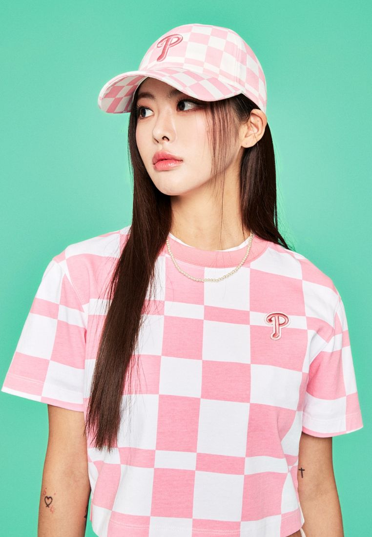 Checkerboard Unstructured Ball Cap PHILADELPHIA PHILLIES pink