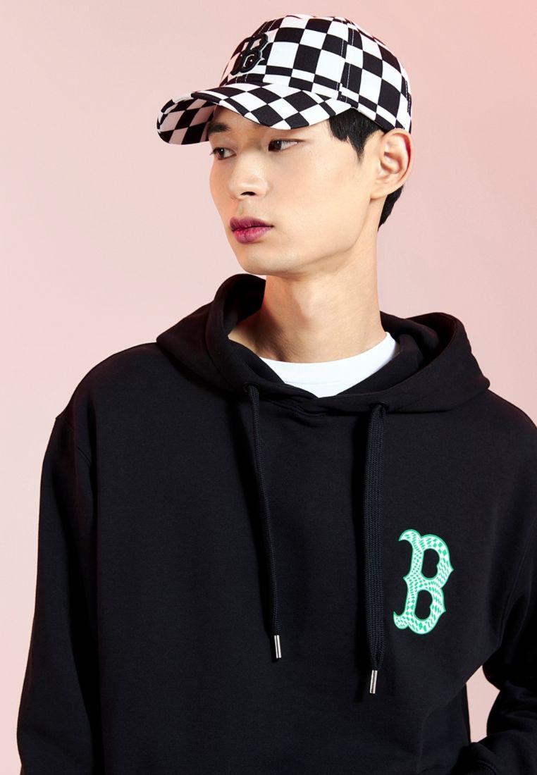 Checkerboard Unstructured Ball Cap BOSTON RED SOX black