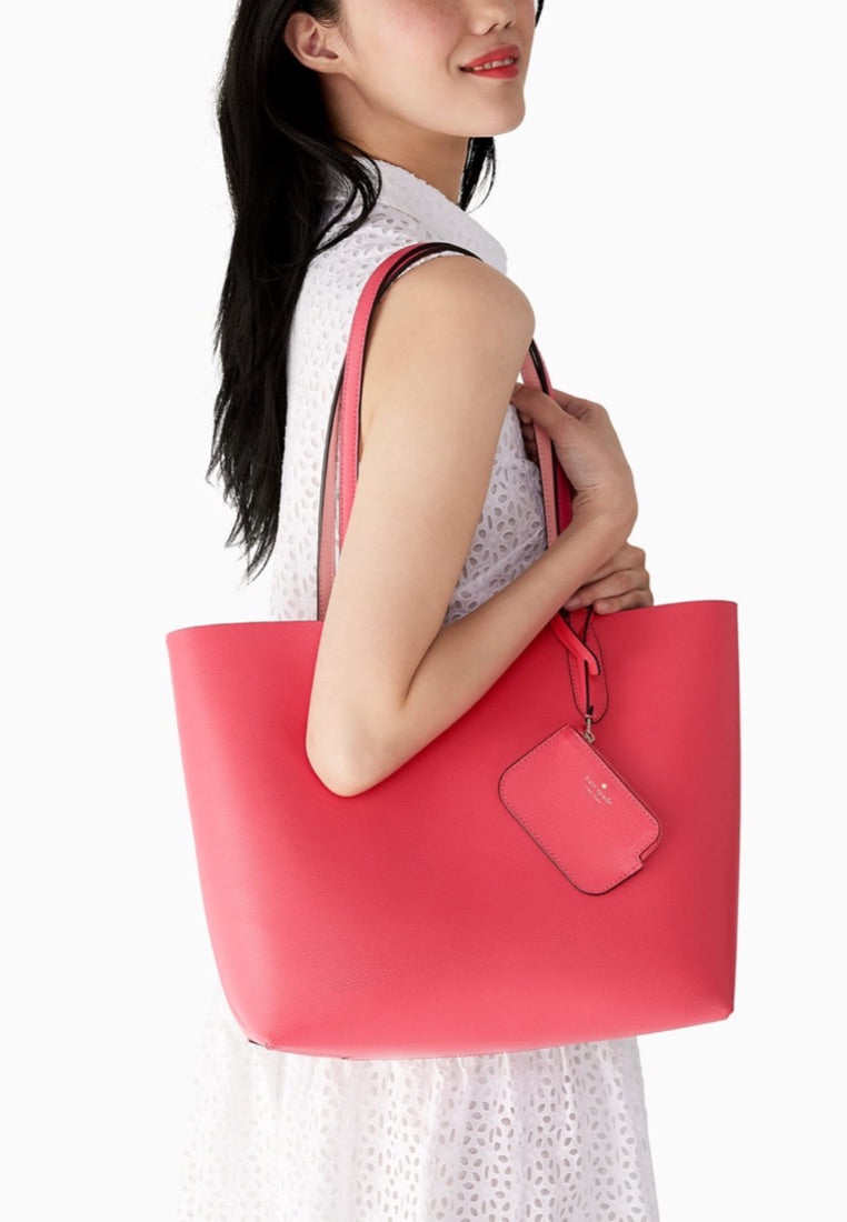 Ava Reversible Tote Donut Pink