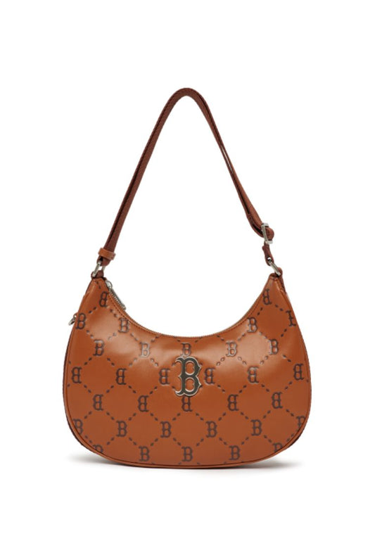 Dia MONOGRAM PU Embo L-Hobo Bag BOSTON REDSOX brown