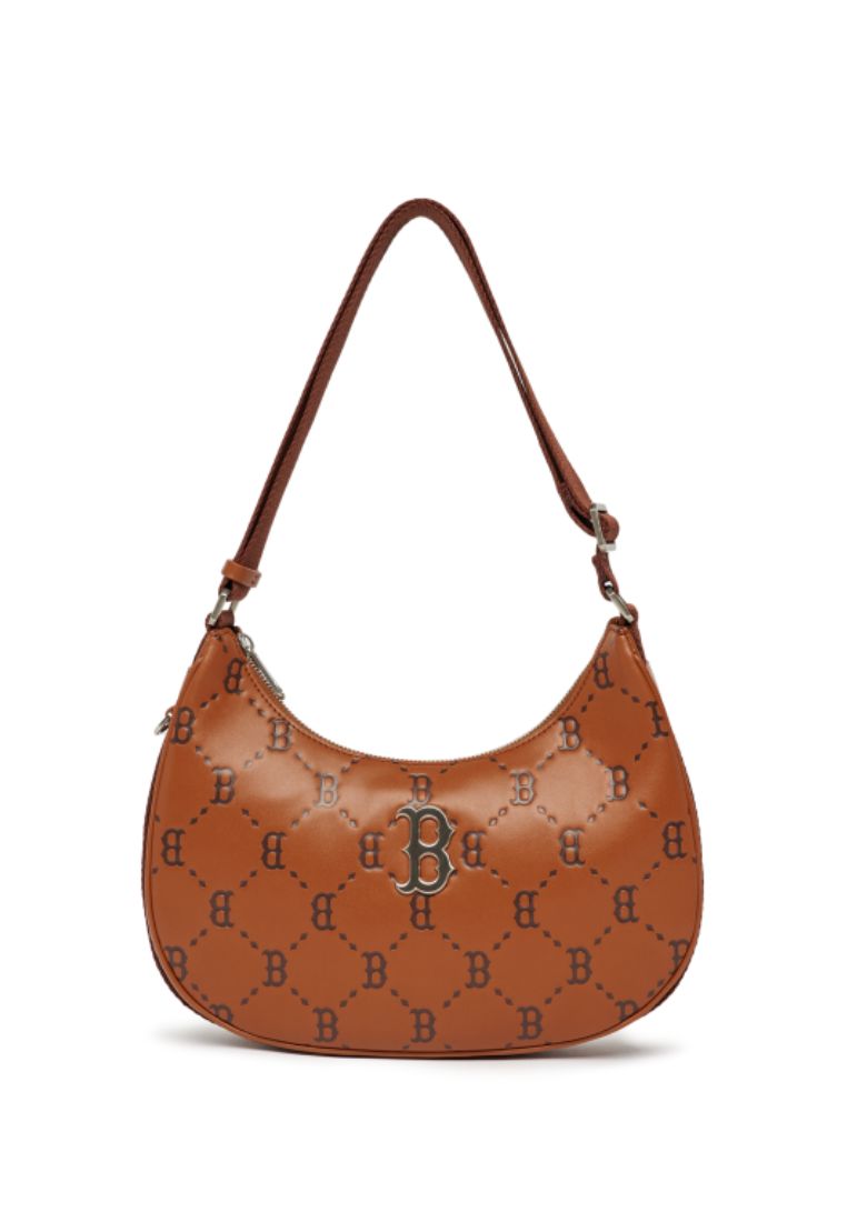 Dia MONOGRAM PU Embo L-Hobo Bag BOSTON REDSOX brown