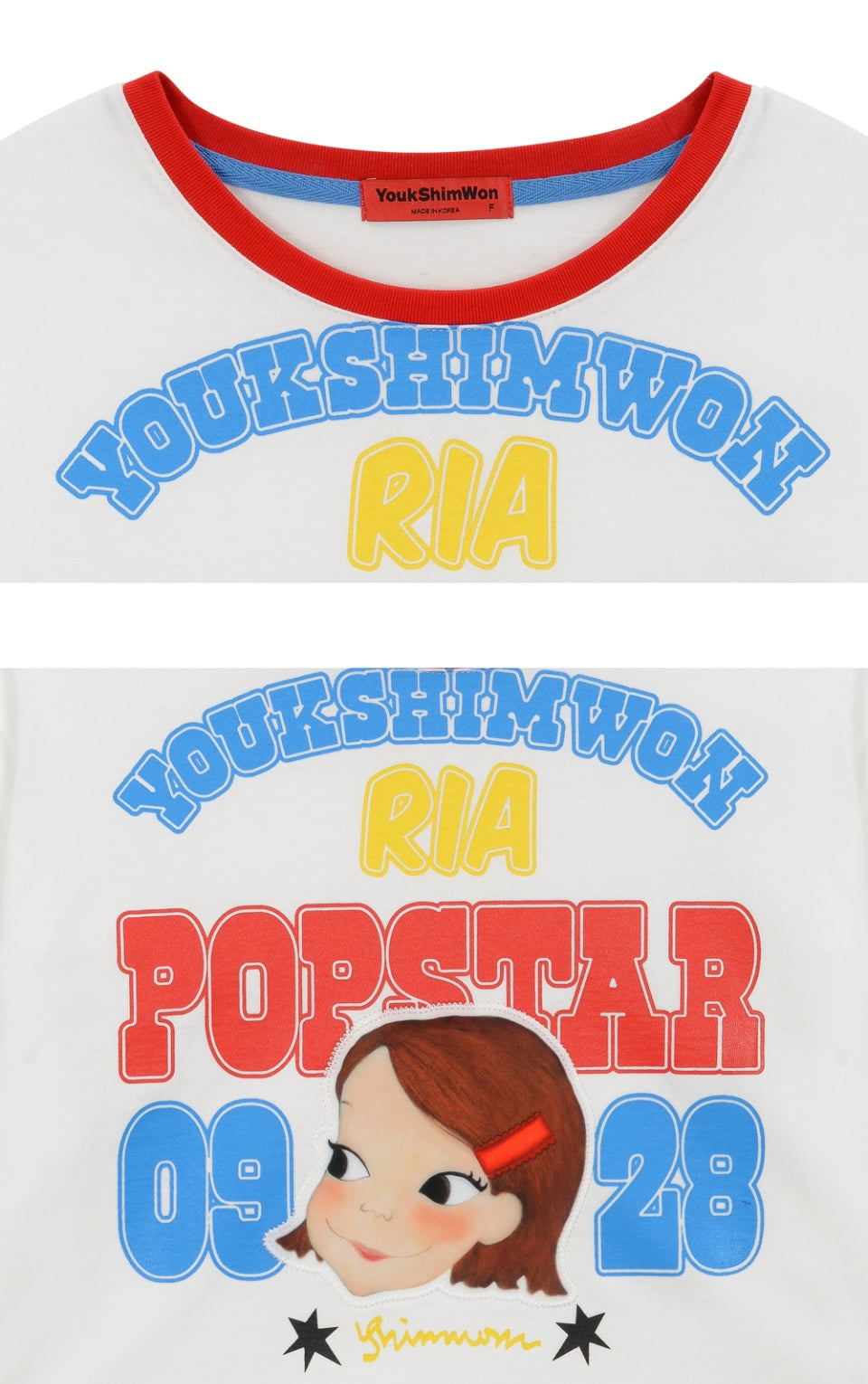 Pop Star Semi Crop T-Shirt F Ria