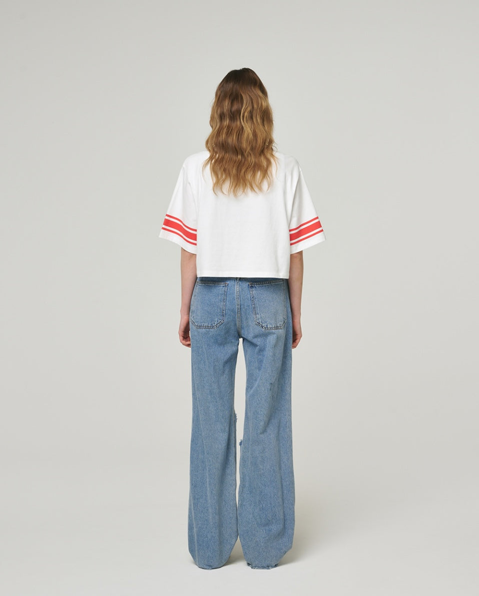 Pop Star Semi Crop T-Shirt F Ria