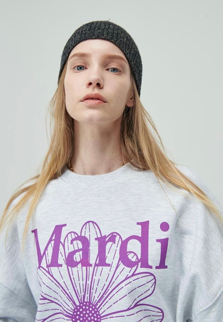 Sweatshirt Flower Mardi Heather Purple