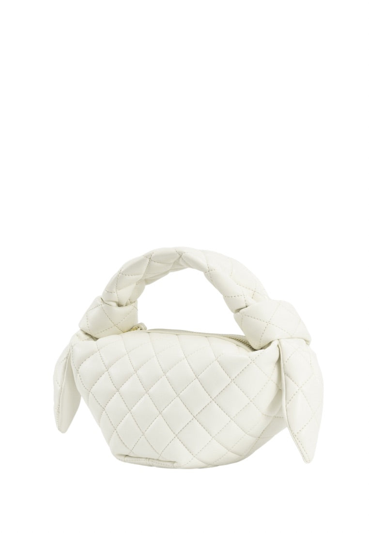 Croissant Top Handle Bag - White