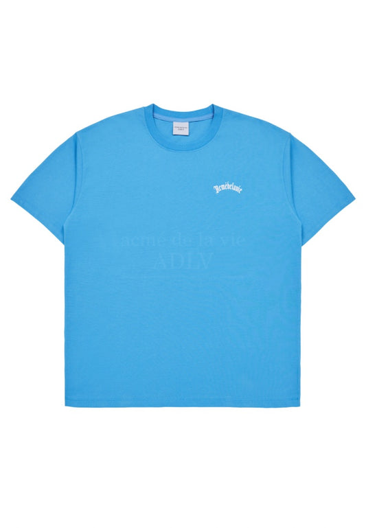 Gold Chain Bear Doll Short Sleeve T-Shirt Blue