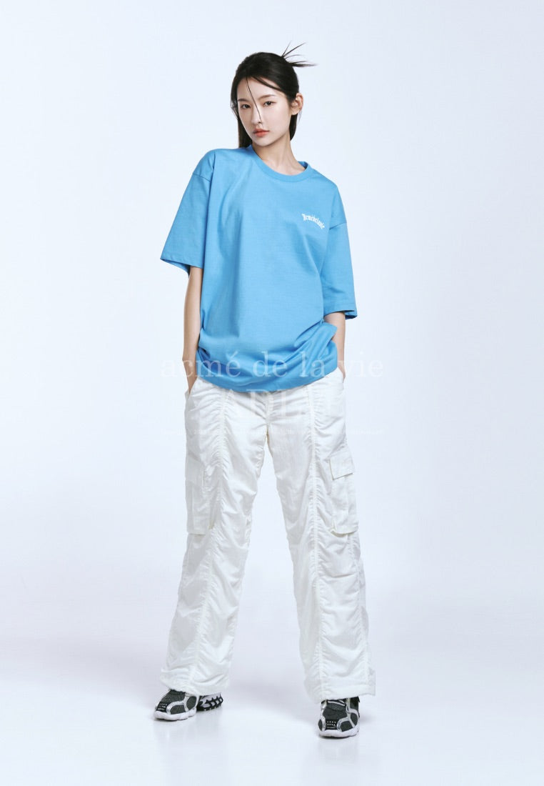 Gold Chain Bear Doll Short Sleeve T-Shirt Blue