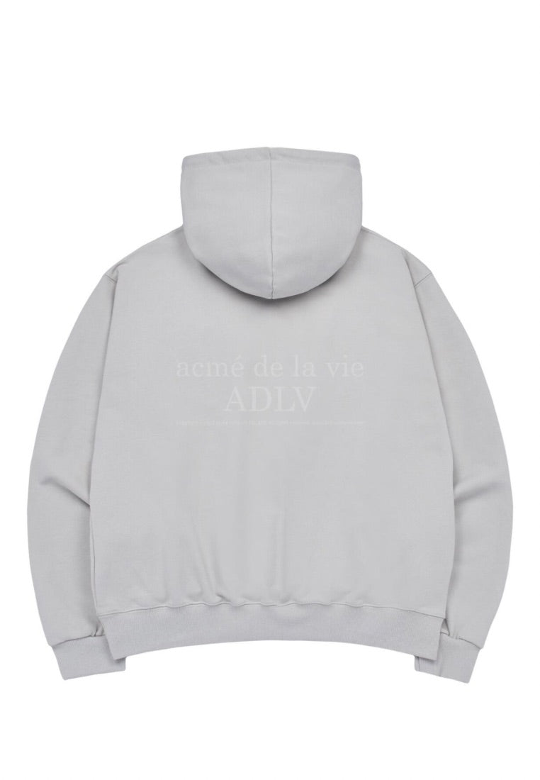 Three Boucle Bear Hoodie Light Grey