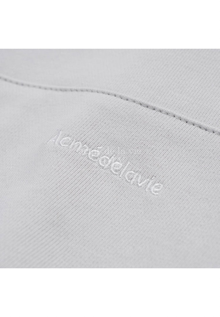 Three Boucle Bear Hoodie Light Grey