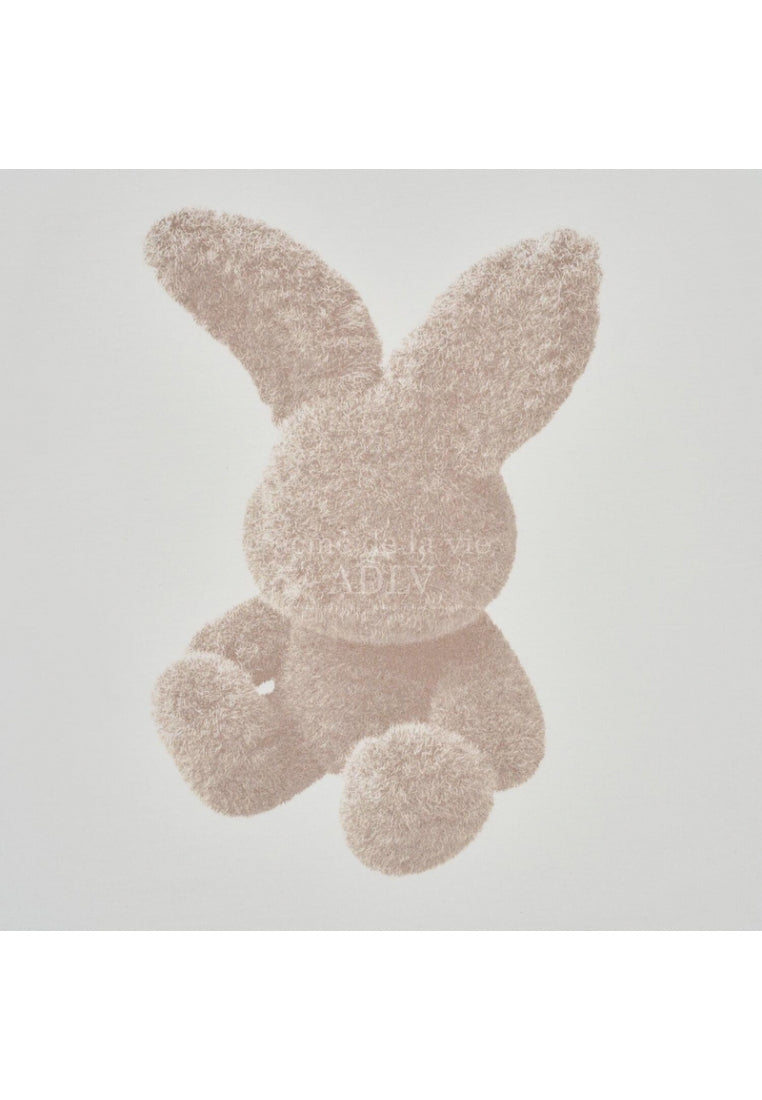 Cream Fuzzy Rabbit T-Shirt