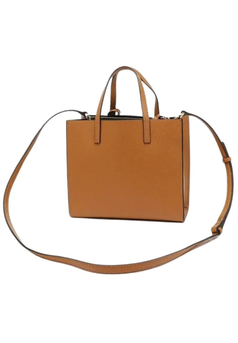Mini Grind Coated Leather Tote Smoked Almond