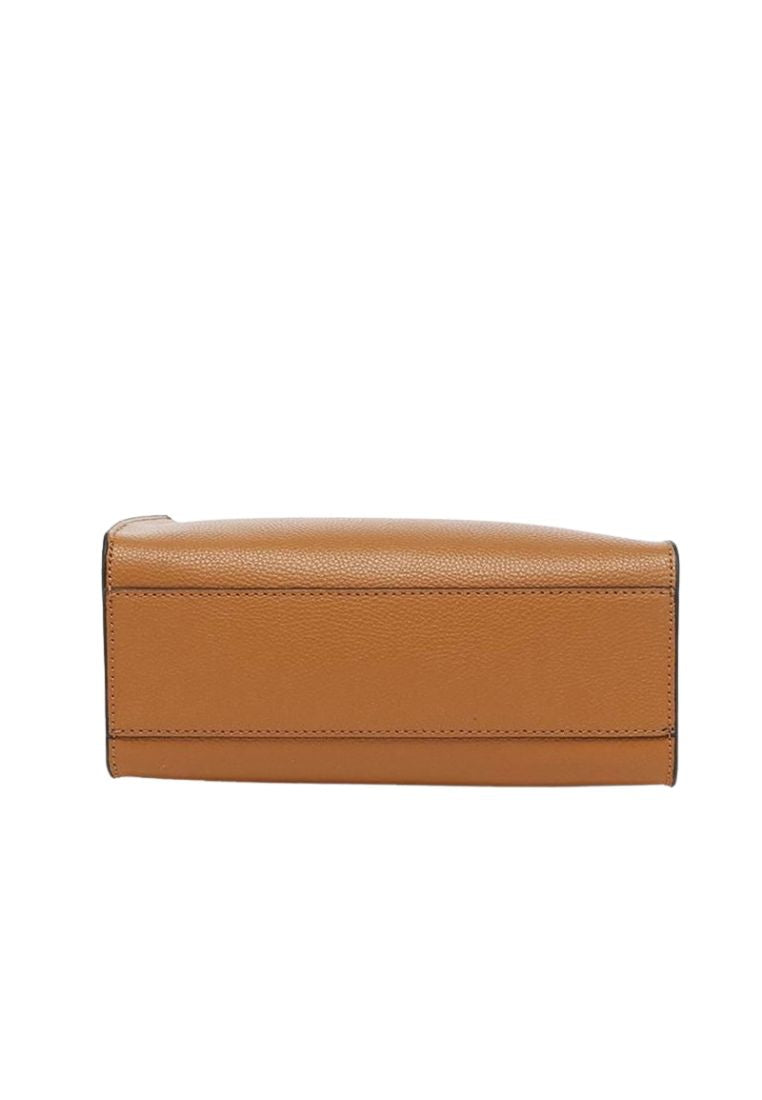 Mini Grind Coated Leather Tote Smoked Almond
