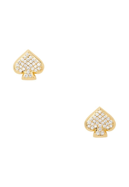 Everyday Spade Pave Studs gold