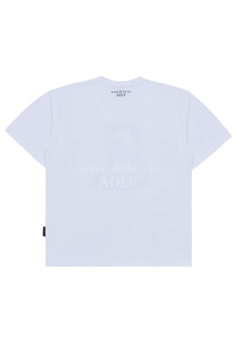 Metal Line Bear Short Sleeve T-Shirt White