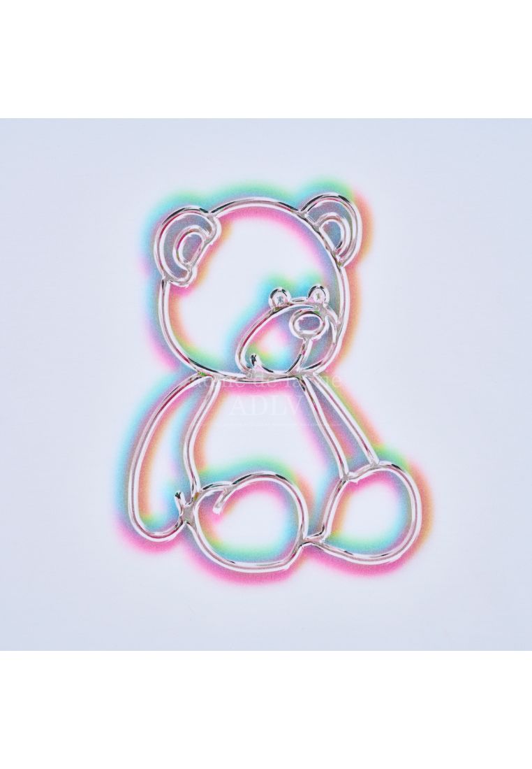 Metal Line Bear Short Sleeve T-Shirt White