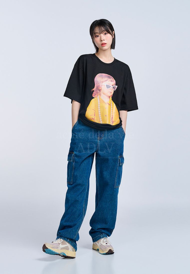 Yellow Shirt Short Sleeve T-Shirt Black