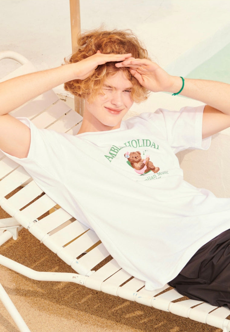 Overfit T-Shirt Hawaiian Music