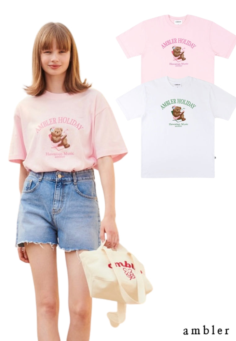 Overfit T-Shirt Hawaiian Music