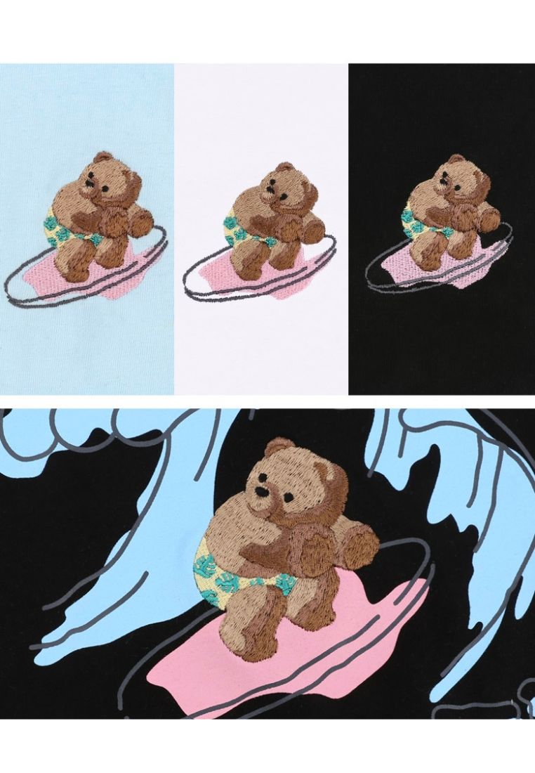 Overfit T-Shirt Surfing Bear new