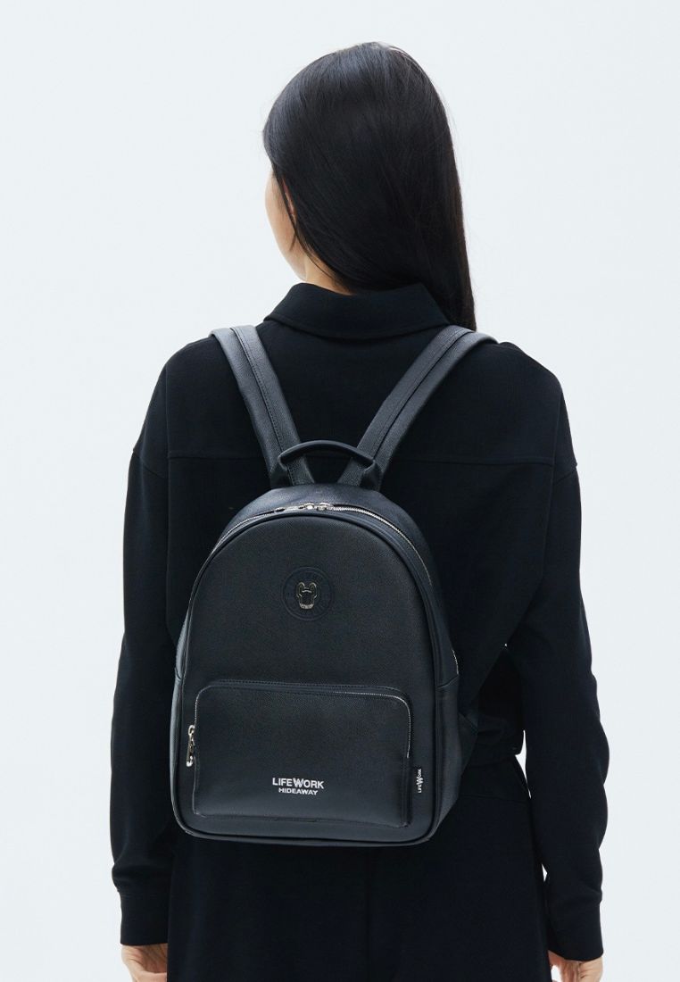 Modern Eco Leather Backpack Black