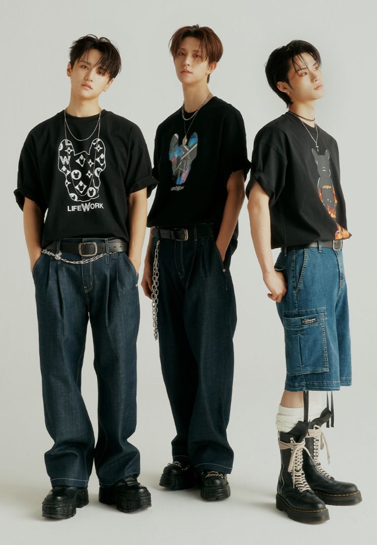 Flame Figure T-Shirt Black