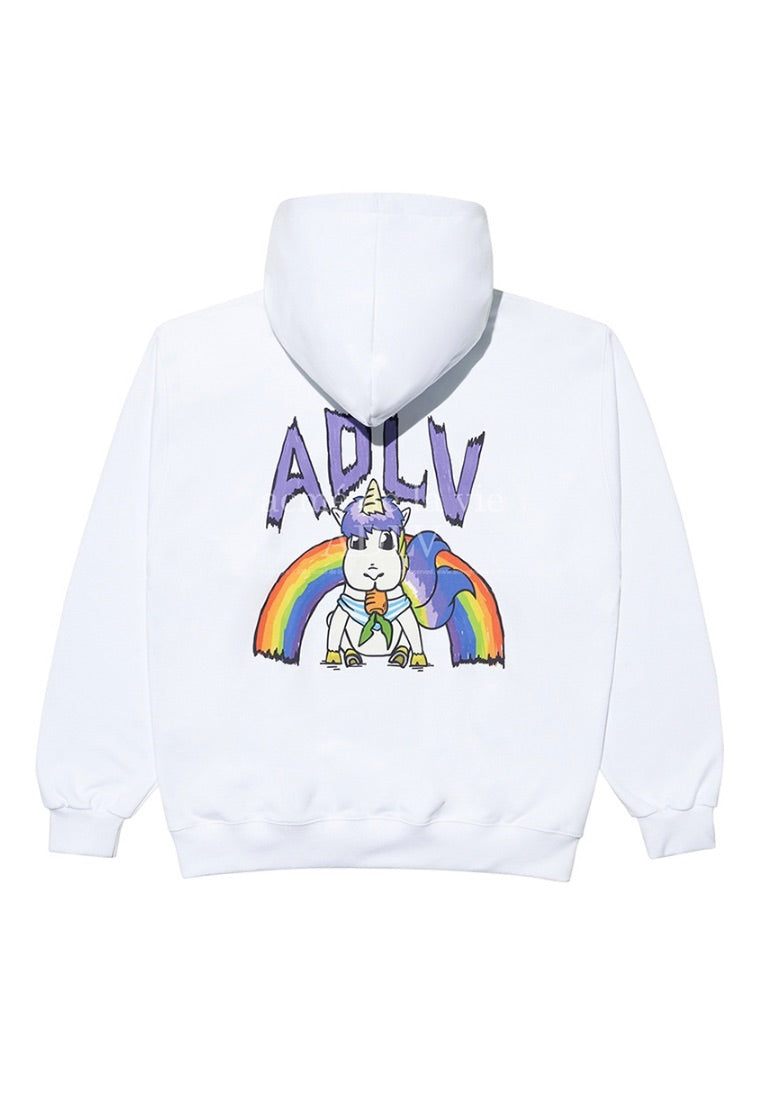 Rainbow Unicorn Hoodie White
