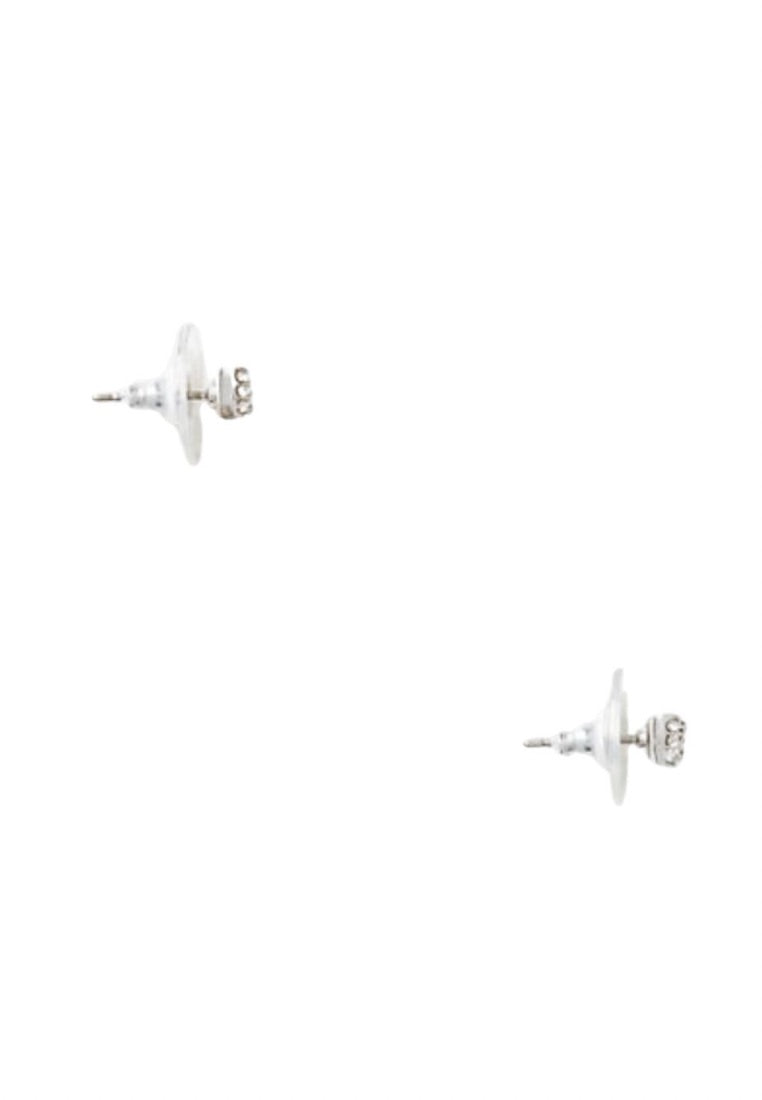 Ready Set Bow Pave Bow Studs Silver