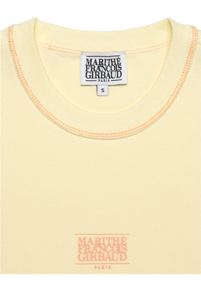 W Classic Logo Baby Crop Tee Light Yellow