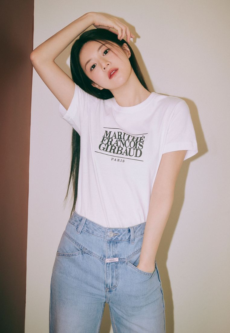 W Classic Logo Tee White