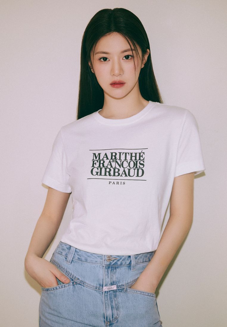 W Classic Logo Tee White