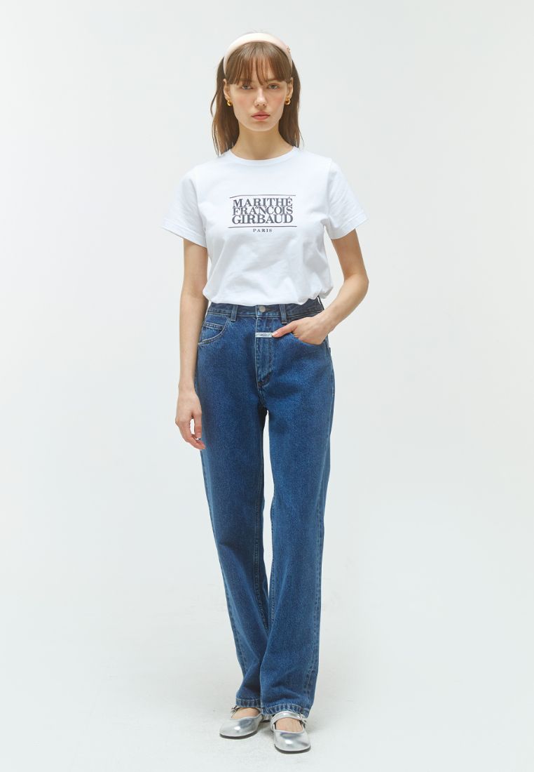 W Classic Logo Tee White