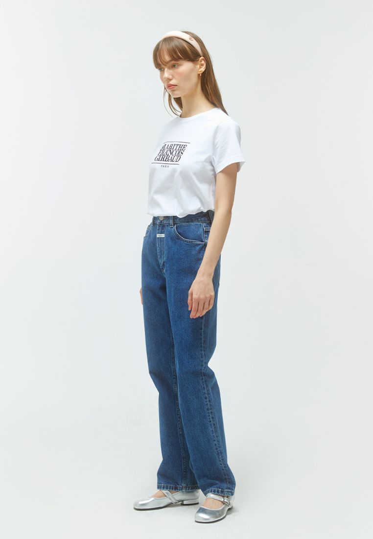 W Classic Logo Tee White