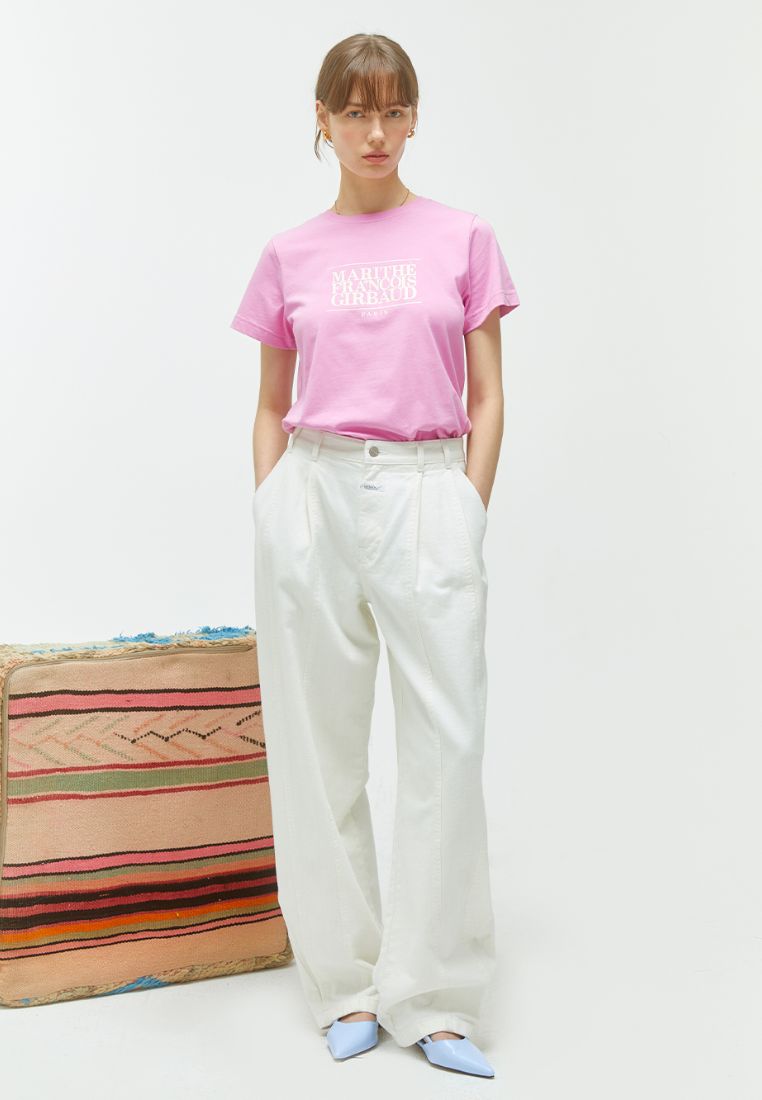 W Classic Logo Tee Pink