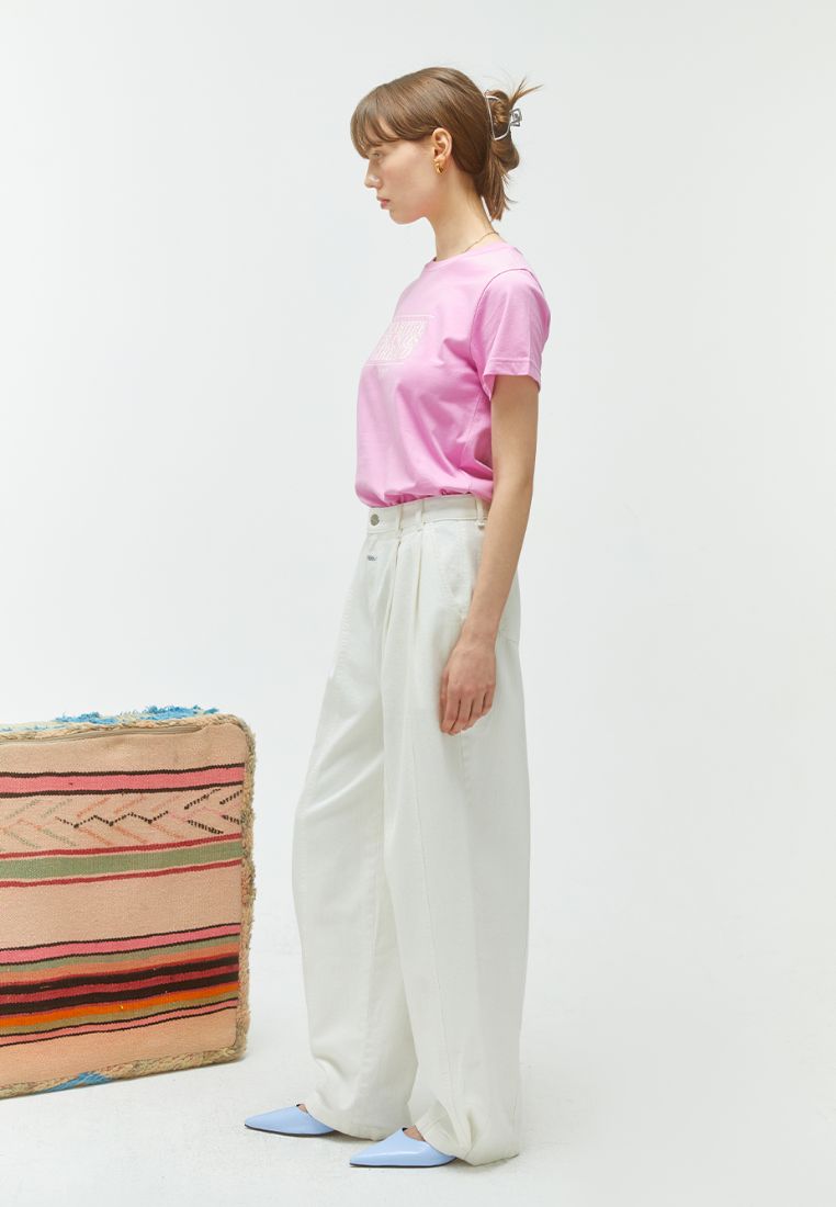 W Classic Logo Tee Pink