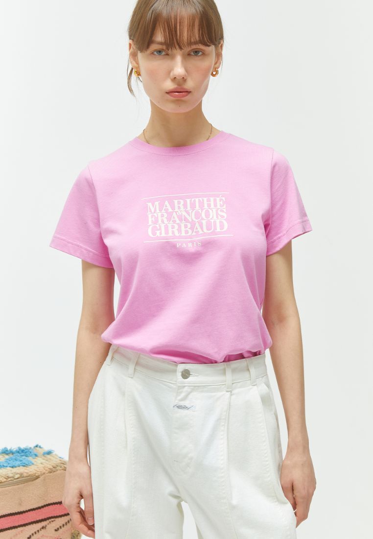 W Classic Logo Tee Pink