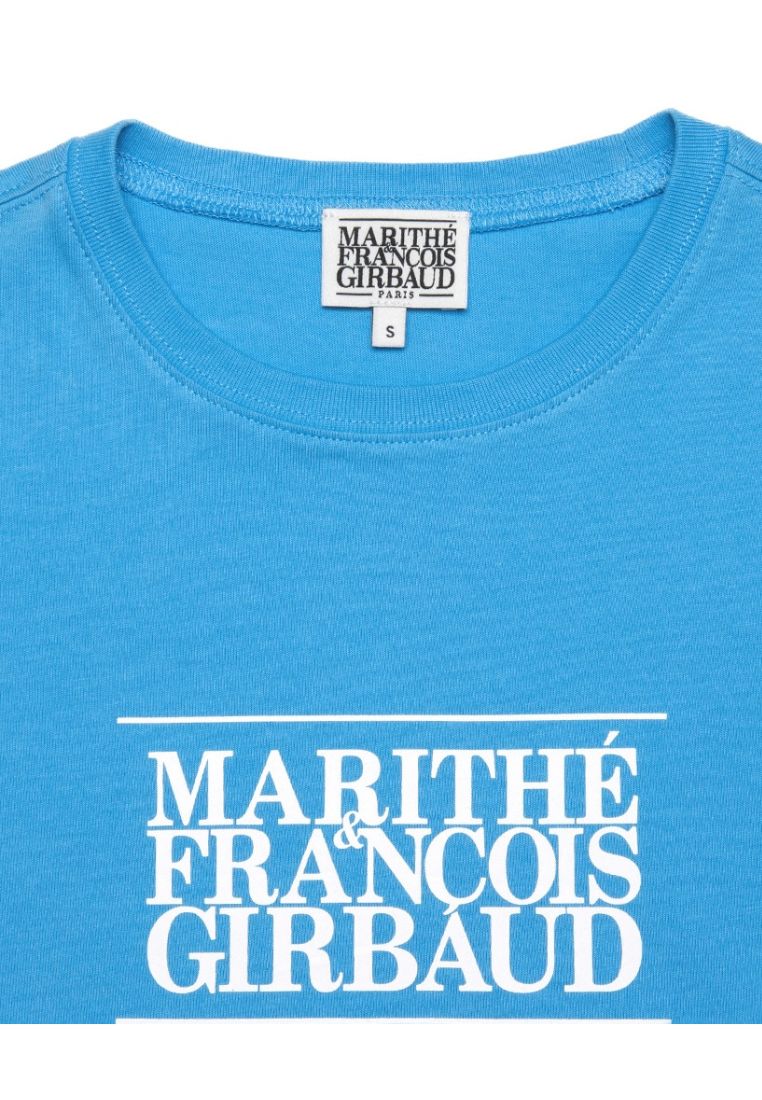W Classic Logo Crop Tee Sky Blue