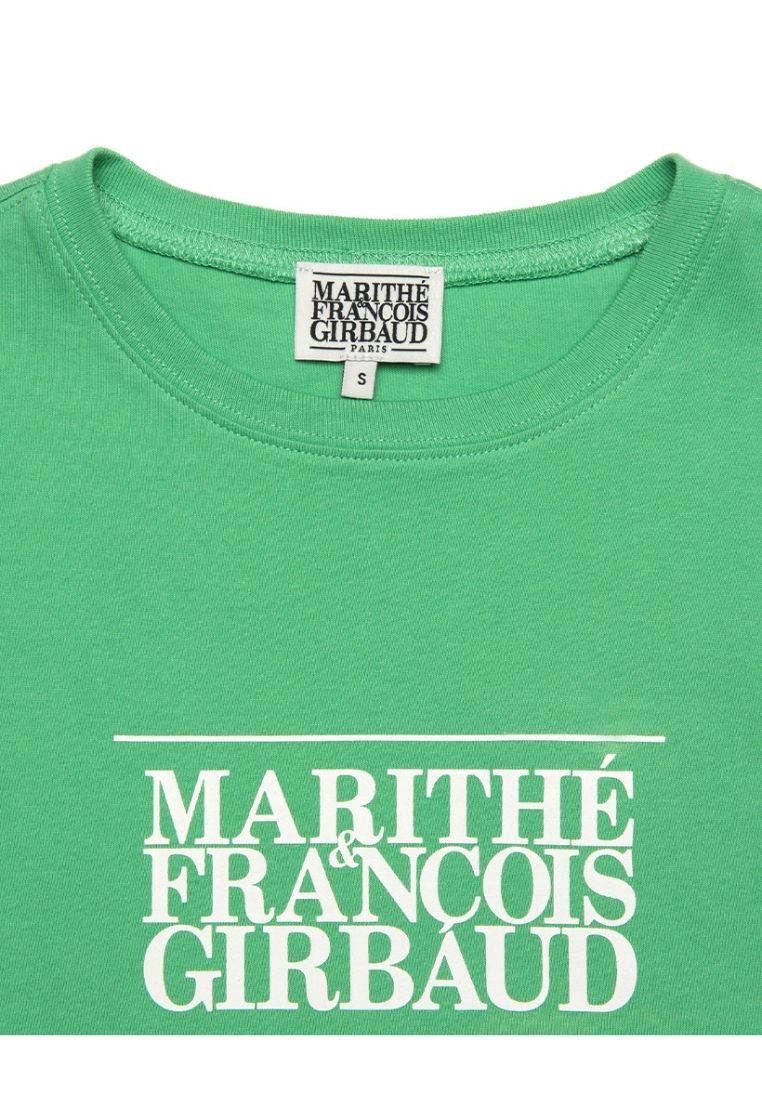 W Classic Logo Crop Tee Green
