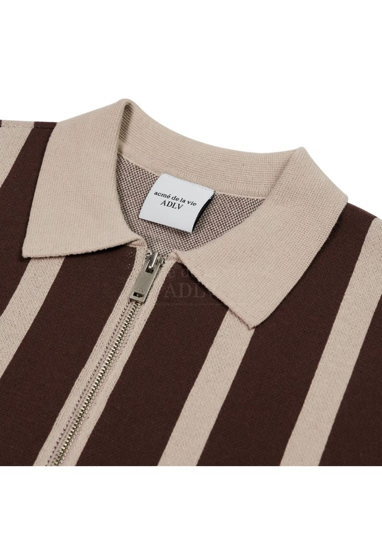 Cloud Logo Short Sleeve Knit Brown