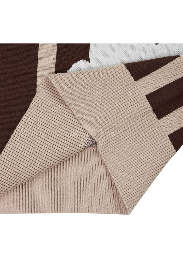 Cloud Logo Short Sleeve Knit Brown