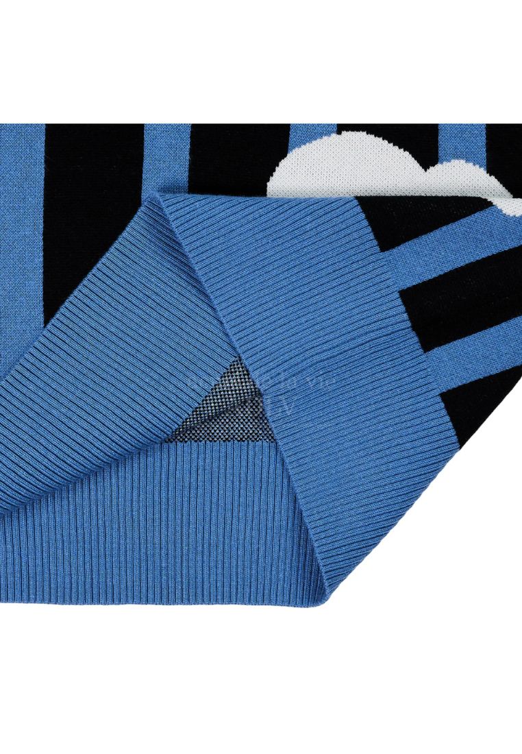 Cloud Logo Short Sleeve Knit Black