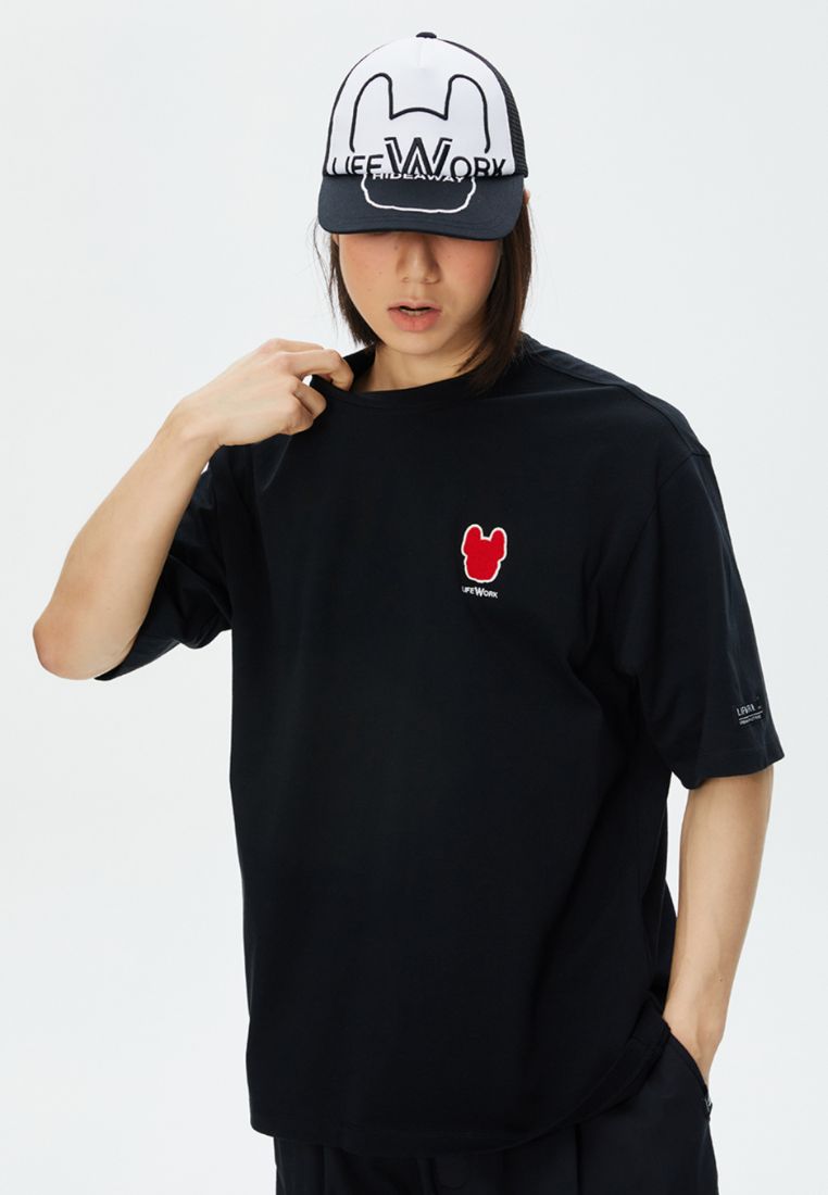 Small Radog Embroidery T-Shirt Black