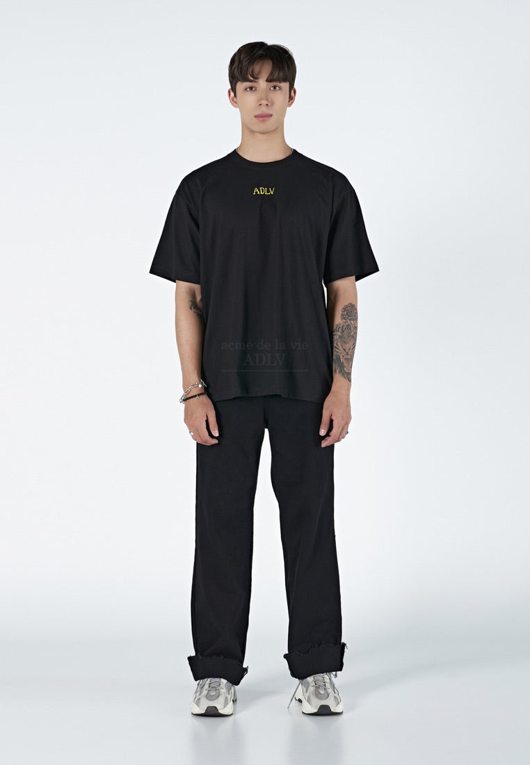 Glossy Basic Logo Short Sleeve T-Shirt Black