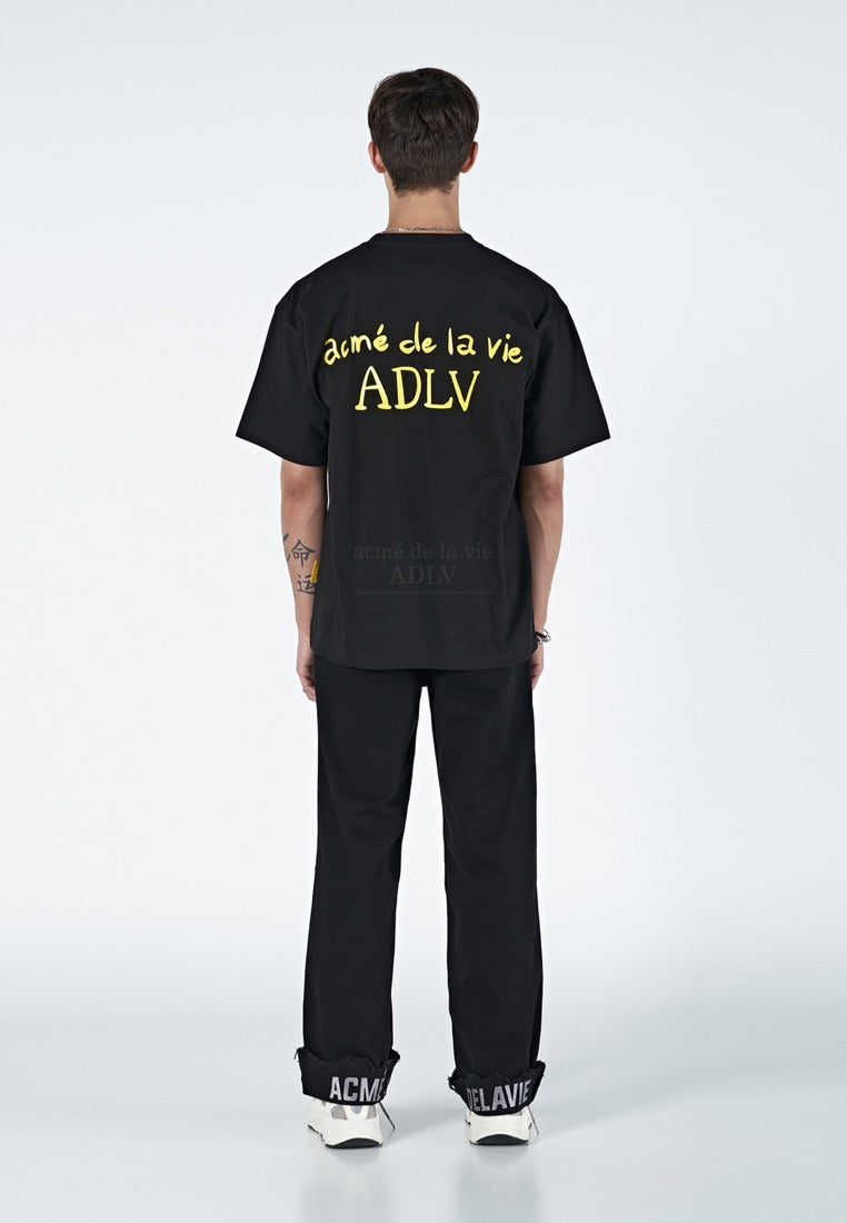 Glossy Basic Logo Short Sleeve T-Shirt Black