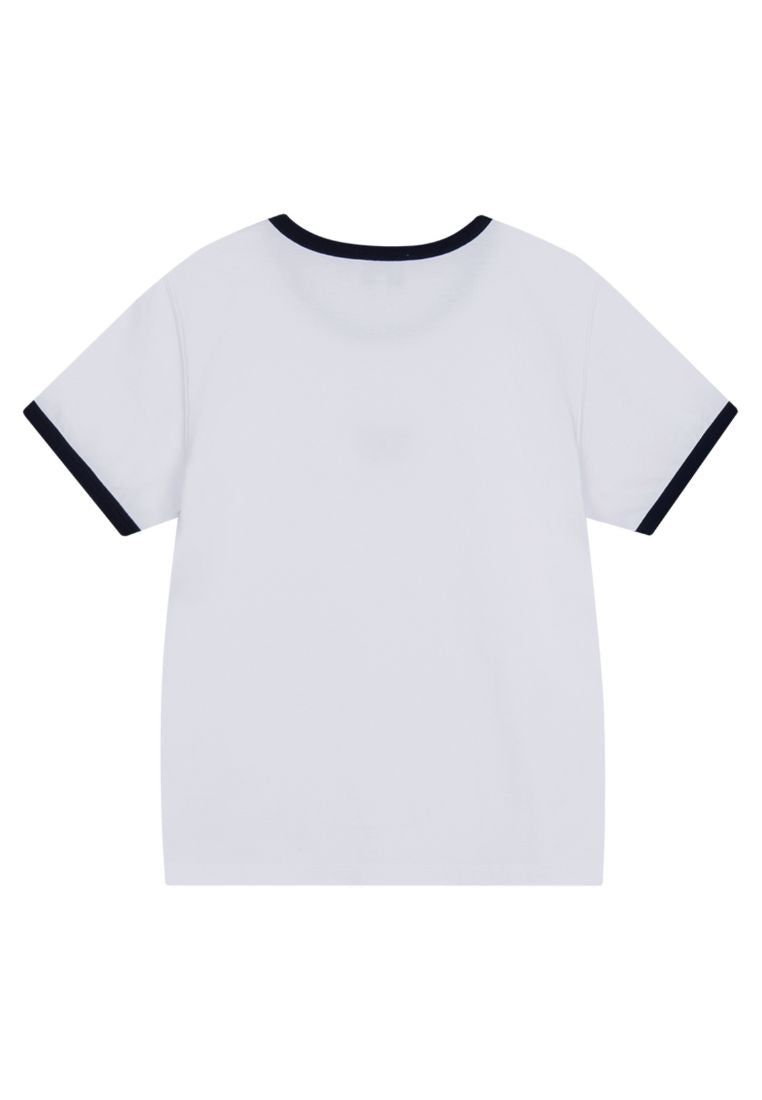 W Classic Logo Ringer Tee White