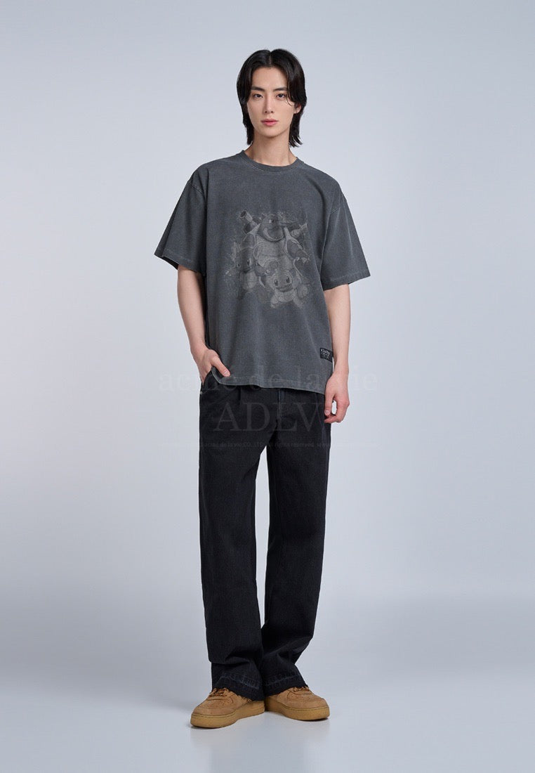 Pokémon KKOBUGI EVOLUTION PIGMENT Short Sleeve T-Shirt Charcoal