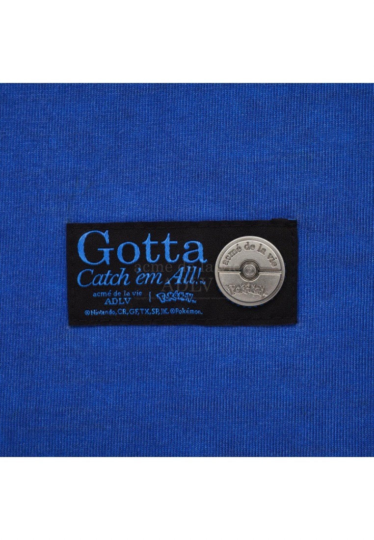 Pokémon KKOBUGI EVOLUTION PIGMENT Short Sleeve T-Shirt Blue