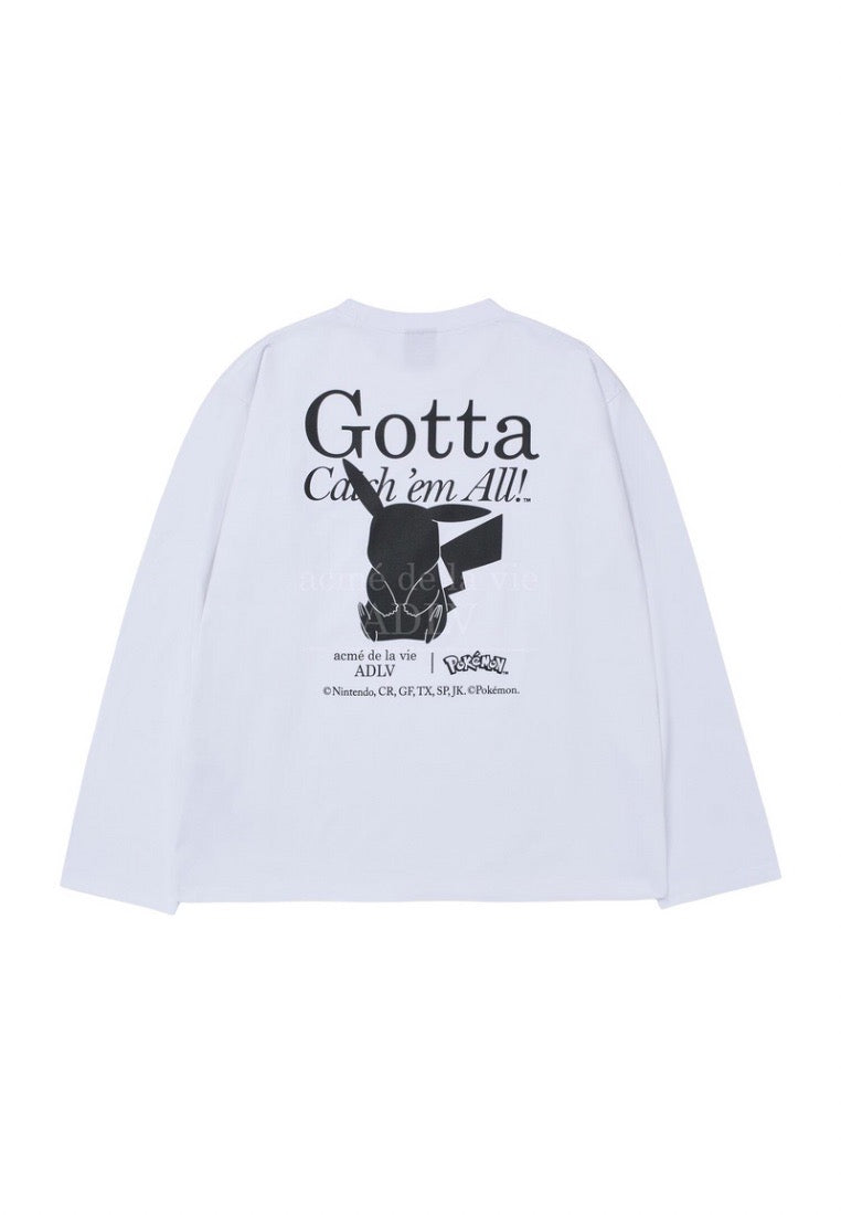 Pokémon GOTTA PIKACHU Long Sleeve T-Shirt White
