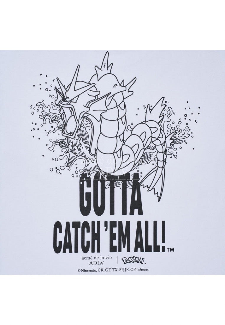 Pokémon GYARADOS Short Sleeve T-Shirt White