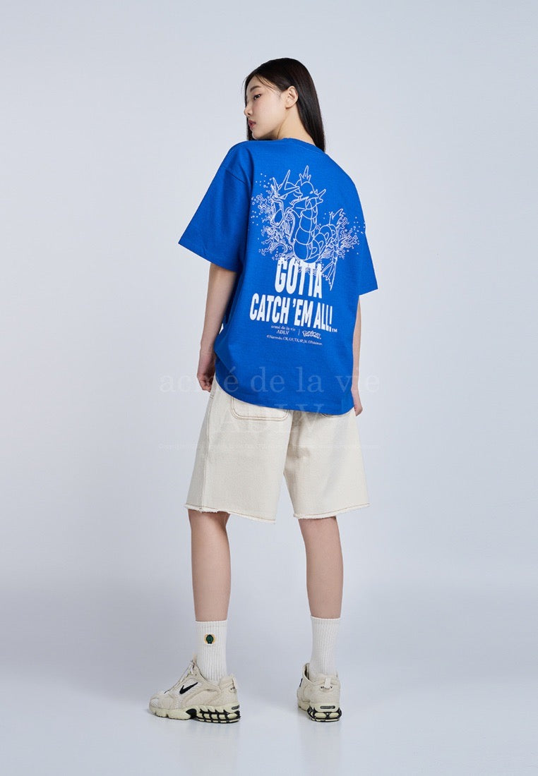 Pokémon GYARADOS Short Sleeve T-Shirt Blue